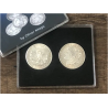 Morgan Dollar Shell and Coin Set (4 Coins 1 Shell) for close-up